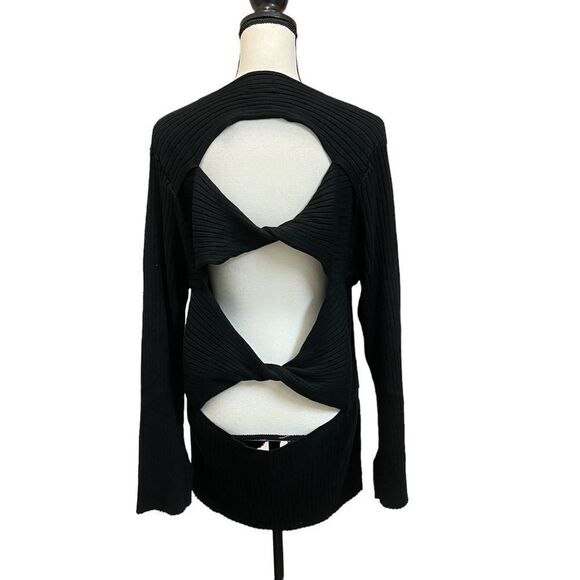 Party Twisted Back Crewneck Pullover Sweater Future Collective Kahlana Barfield - Picture 7 of 9